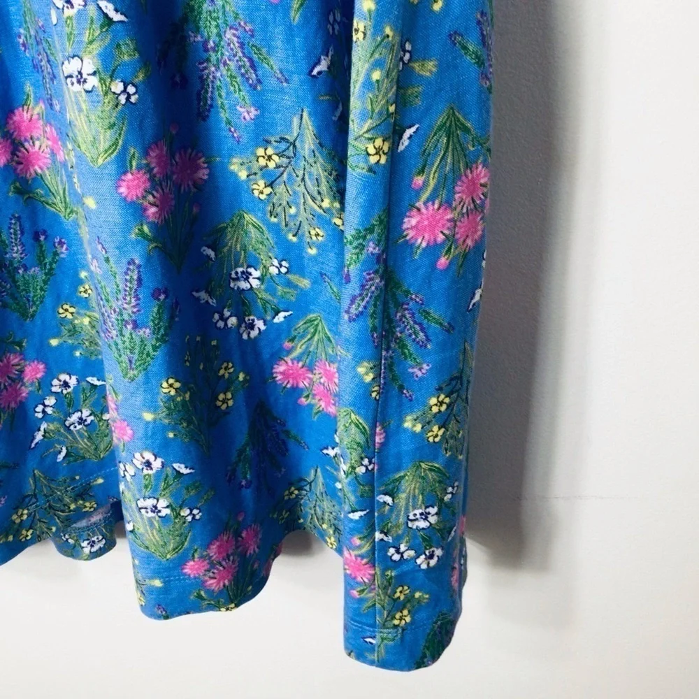 Nwt loft dress women 6 blue floral - Picture 4 of 8